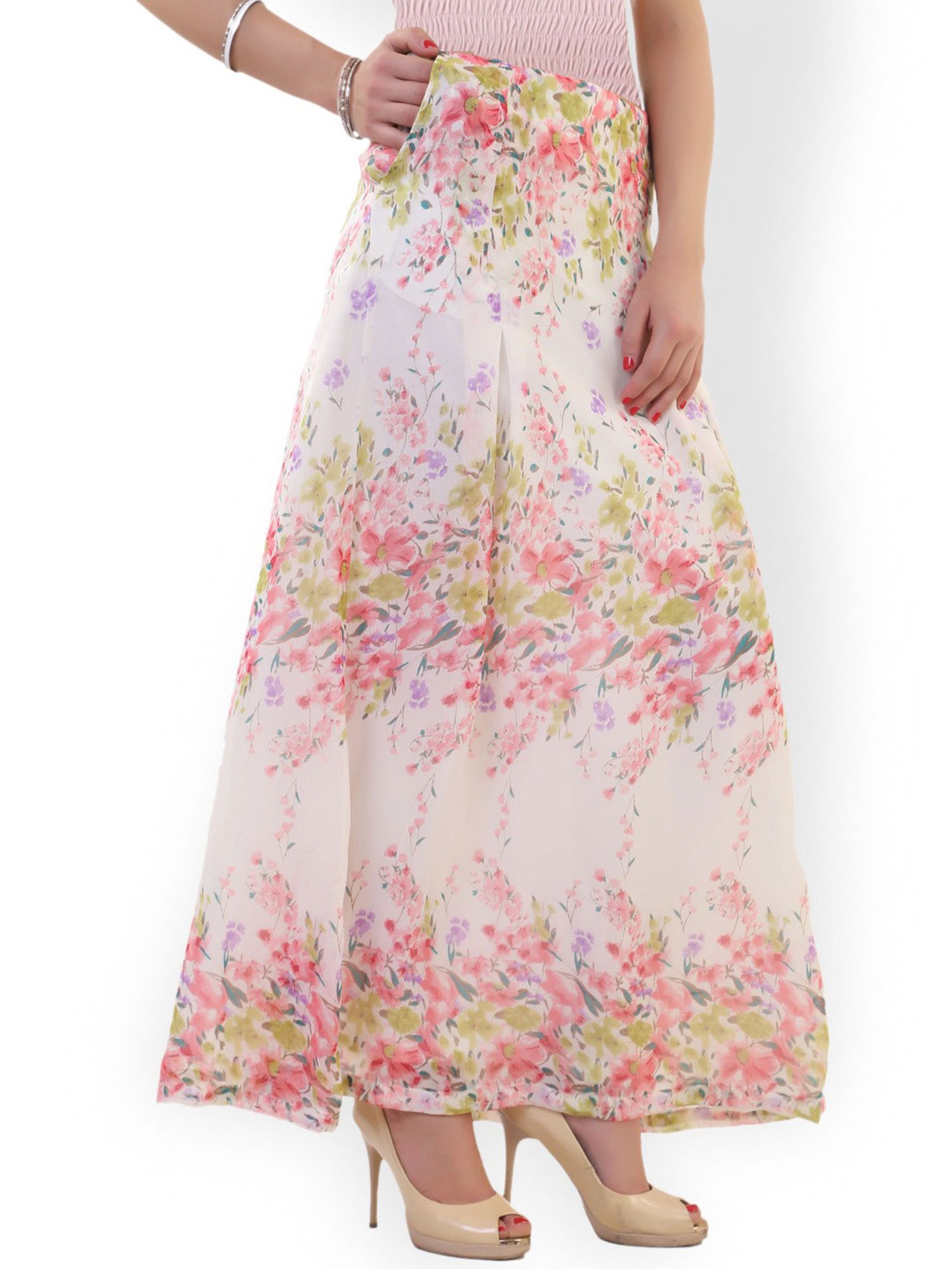 Belle Fille Multicolor Floral Print Skirt
