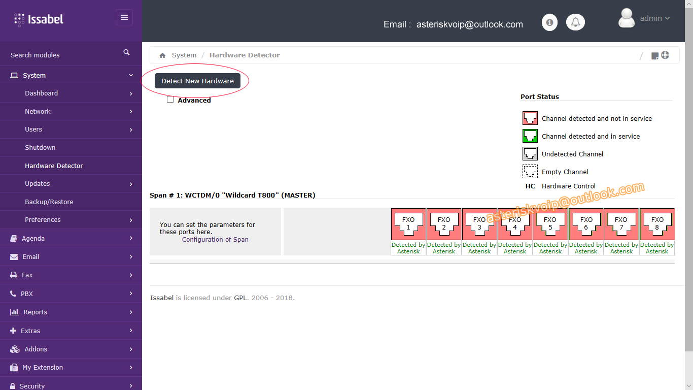 8 Port PCI-E Asterisk Card with 8 FXO Ports,with Echo Cancellation hardware,Supports Asterisk FreePBX Issabel AsteriskNow Dahdi,tdm800 tdm410p tdm400p
