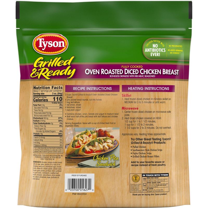 Tyson Grilled & Ready Oven Roasted Diced Chicken Breast - Frozen - 22oz