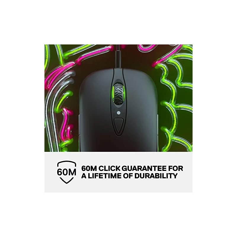 Sensei Ten Gaming Mouse &ndash; 18,000 CPI TrueMove Pro Optical Sensor &ndash; Ambidextrous Design &ndash; 8 Programmable Buttons &ndash; 60M Click Mechanical Switches &ndash; RGB Lighting