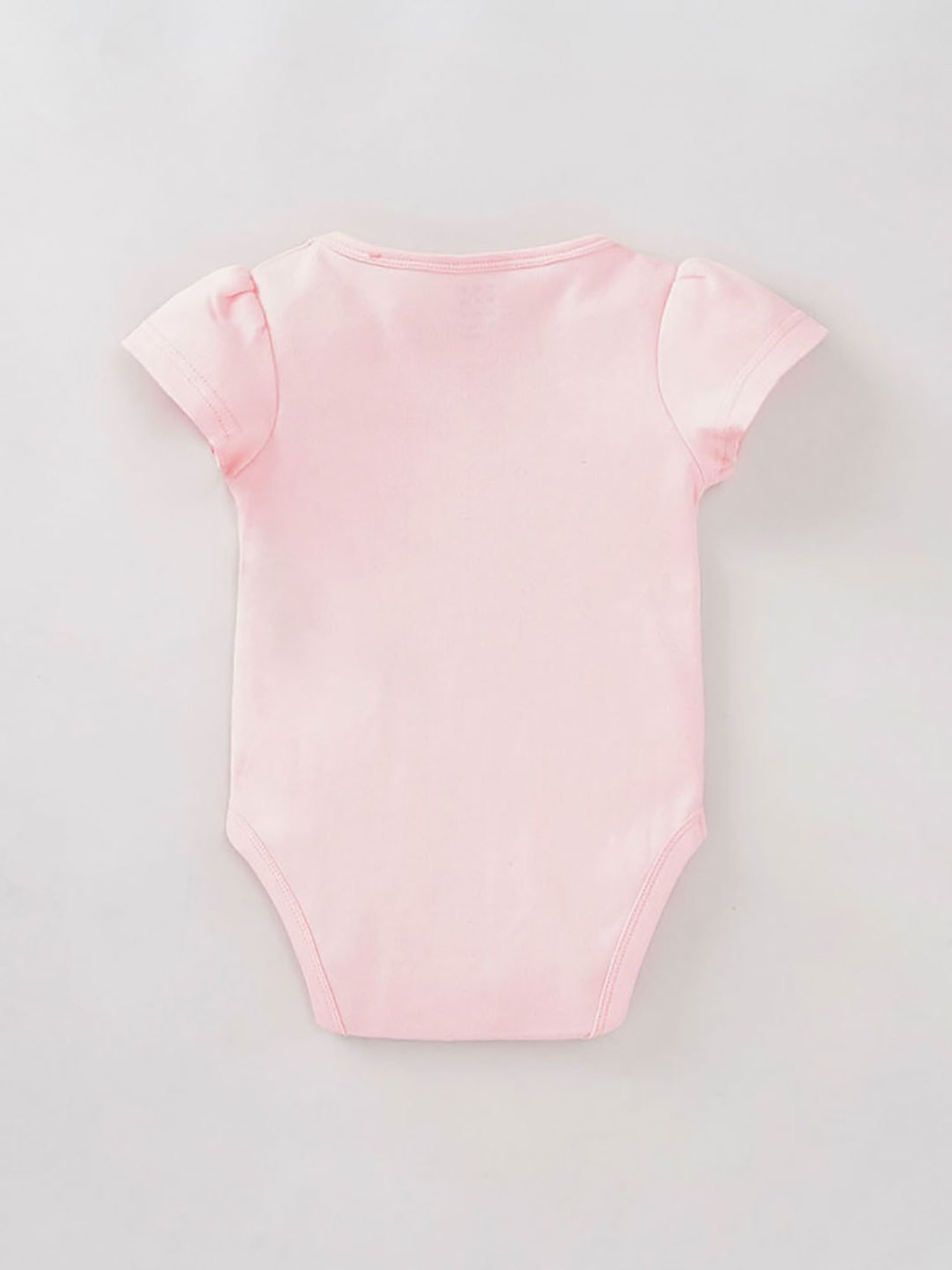 Ed-a-Mamma Baby Pink & Green Printed Bodysuit (Pack Of 2)