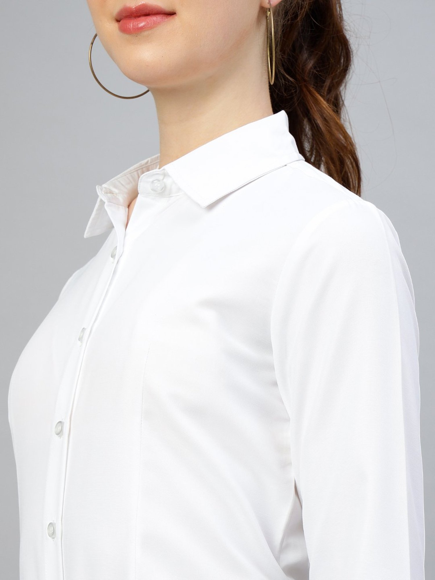 FITHUB White Regular Fit Shirt
