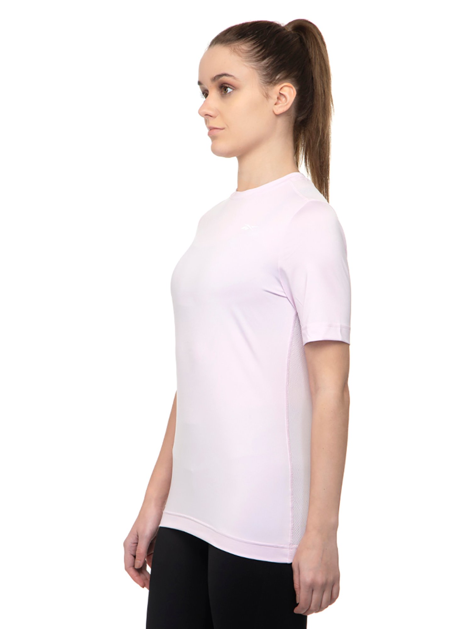 Reebok Pink Round Neck T-Shirt
