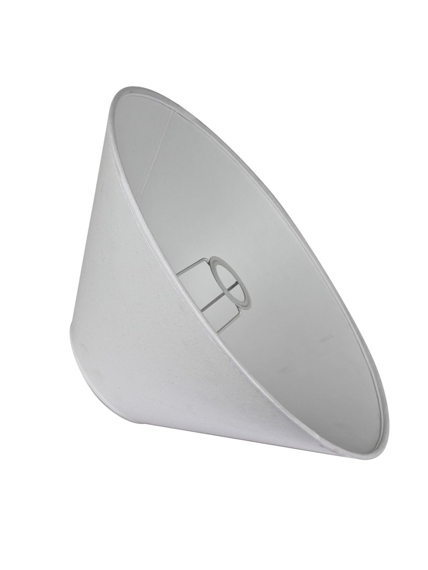 Kapoor Lamp Shades Transparent & White Glass Oleana Cotton Shade Table Lamp