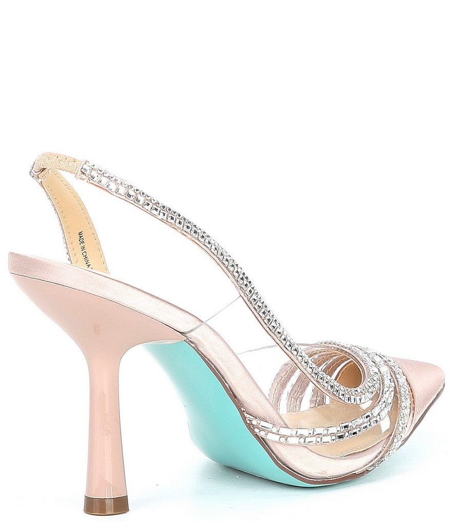 Blue by Betsey Johnson Dora Rhinestone Slingback Dress Pumps