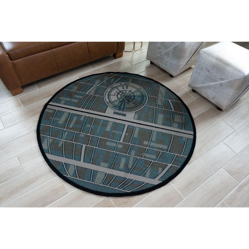 4' Round Loomed Area Rug Gray - Ukonic