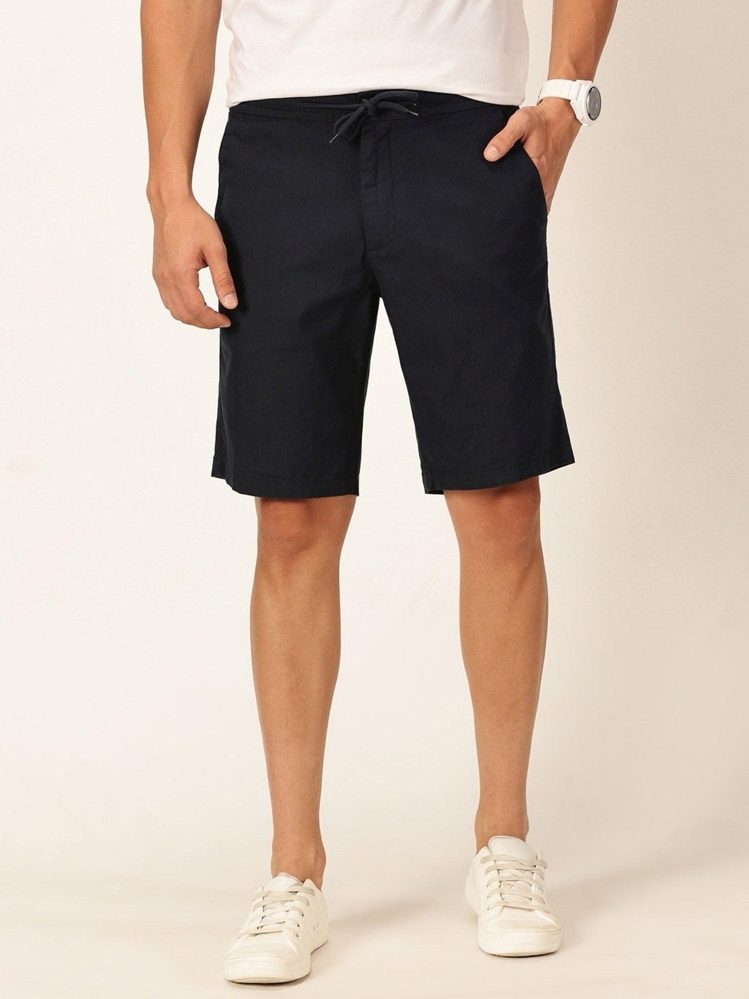 Thomas Scott Navy Slim Fit Shorts