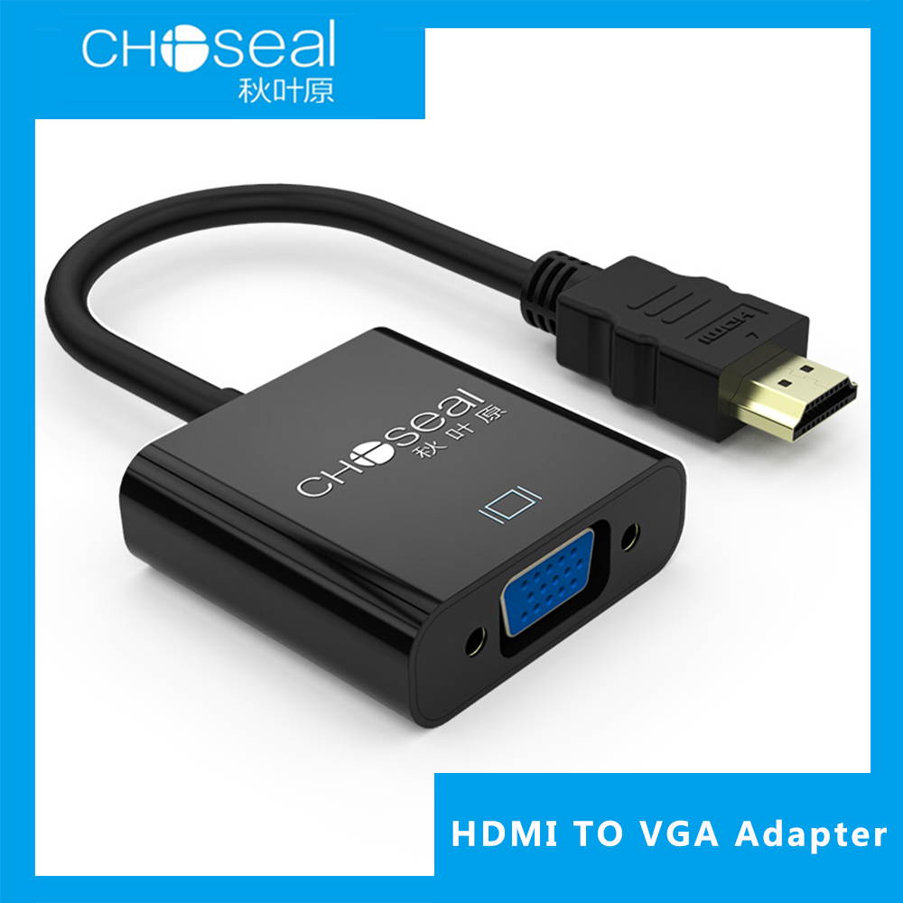 Choseal Computer Adapter HDMI to VGA Gold-Plated HDMI to VGA Adapter for Computer, Desktop, Laptop, PS4, PC, Monitor, Projector, HDTV QS6933