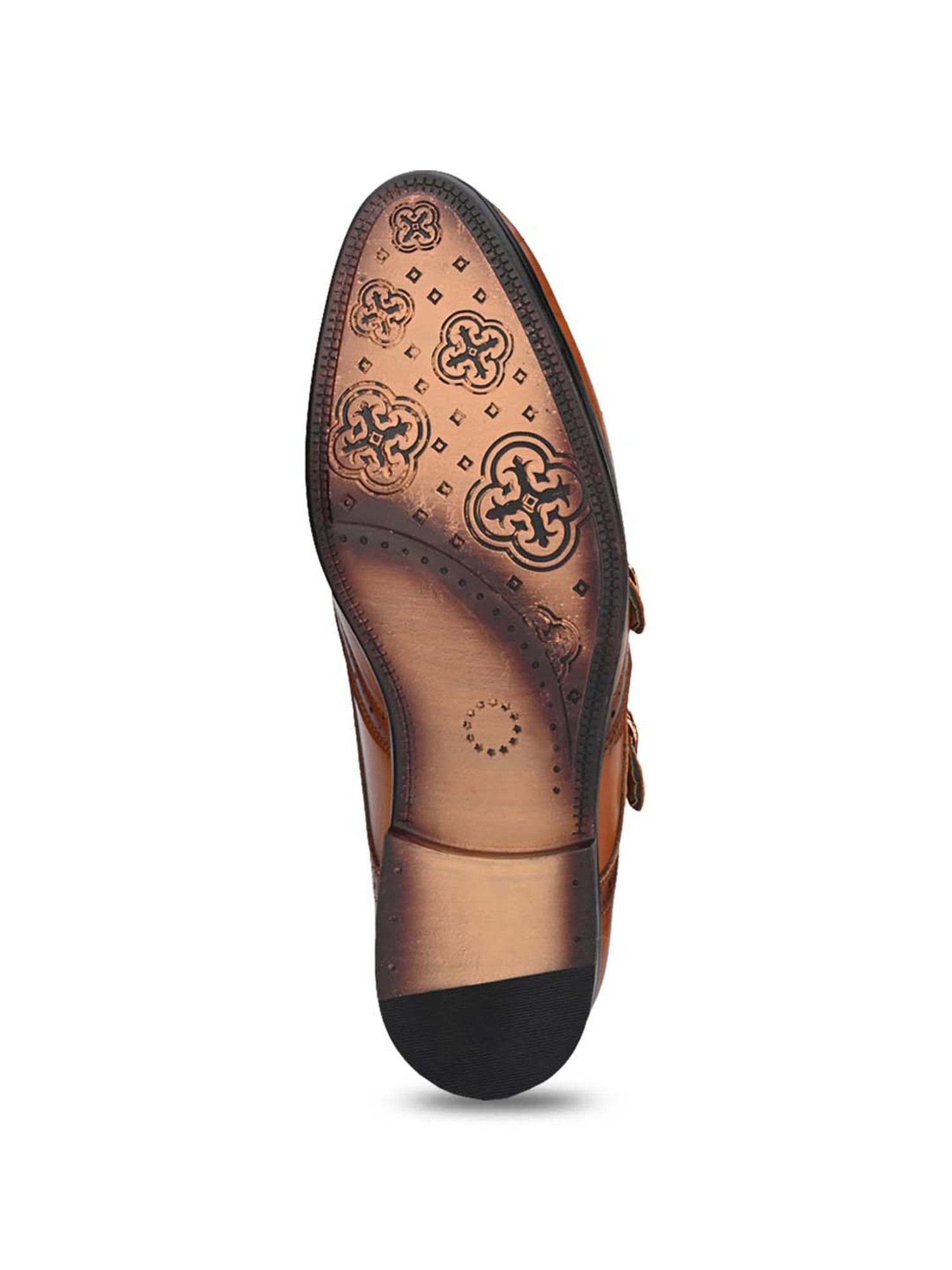 El Paso Men's Tan Monk Shoes