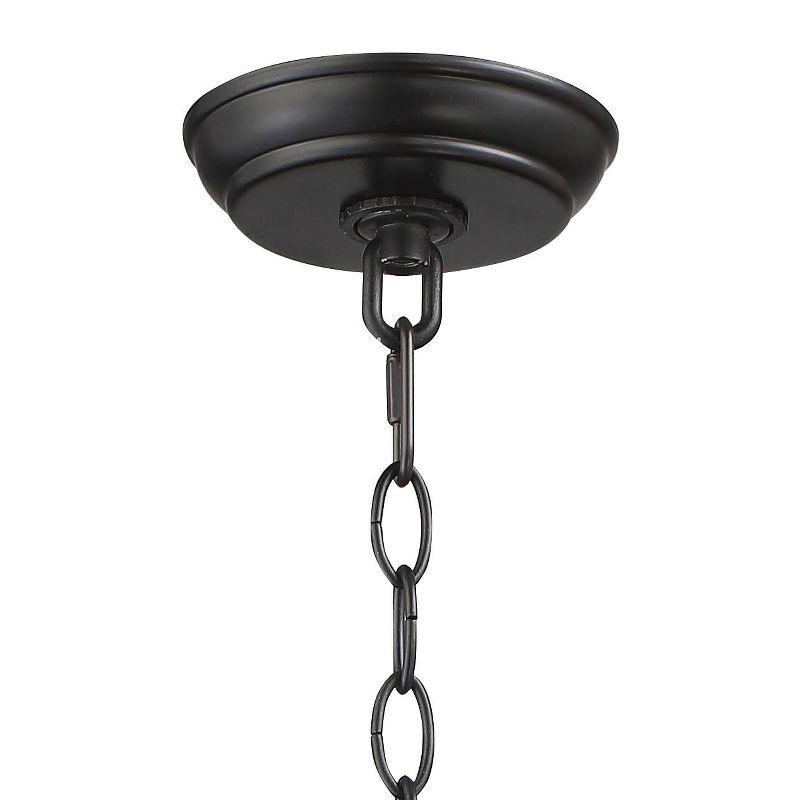 Franklin Iron Works Rustic Farmhouse Outdoor Ceiling Light Hanging Black 17" Clear Beveled Glass Exterior House Porch Patio Deck