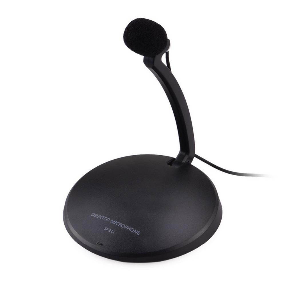 axGear Desktop Microphone 3.5mm Audio Jack w/ Tie-clip for PC Laptop Notebook Skype Voice Record Black