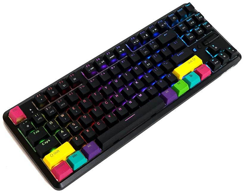 Glorious Modular Mechanical Gaming Keyboard (GMMK)- Barebone Edition (DIY Assembly Required) (Full Size, Black) + Glorious Black Aura Keycaps (Bundle)