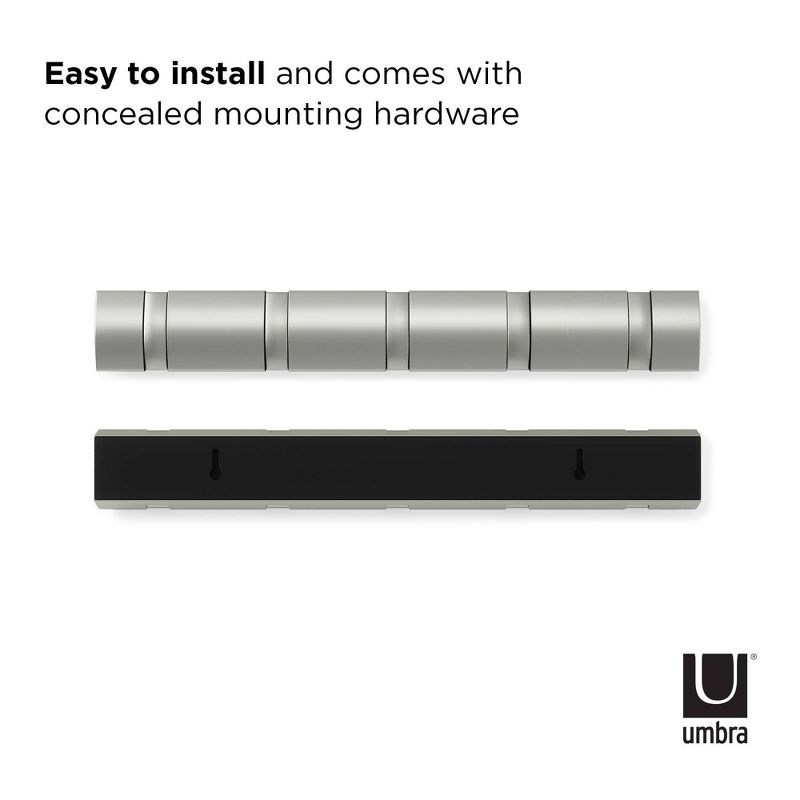 Umbra 24.31"x3.19" Flip Decorative Hook Rack Clear