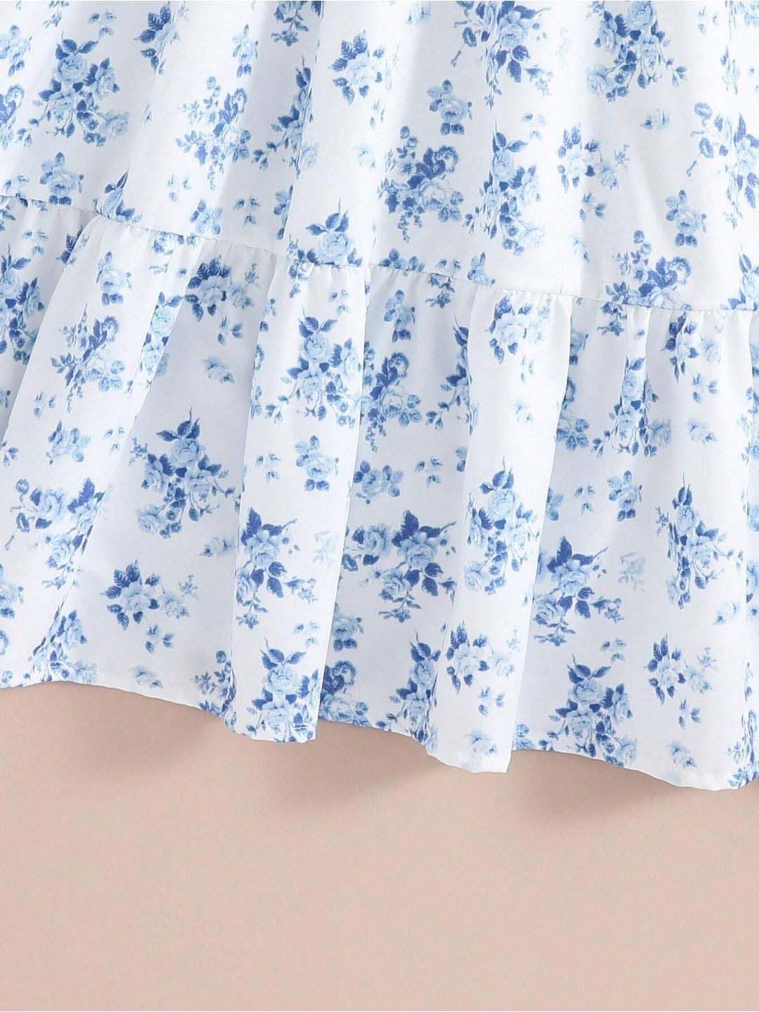 Bolly Lounge Girls Ocean Blue Floral Dress