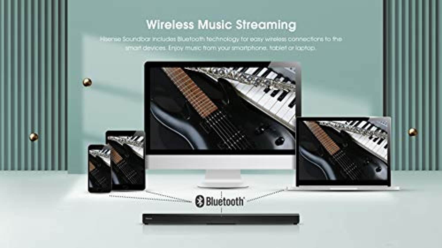 Hisense 2.0 Channel Sound Bar Home Theater System with Bluetooth (Model HS205) (HS205)