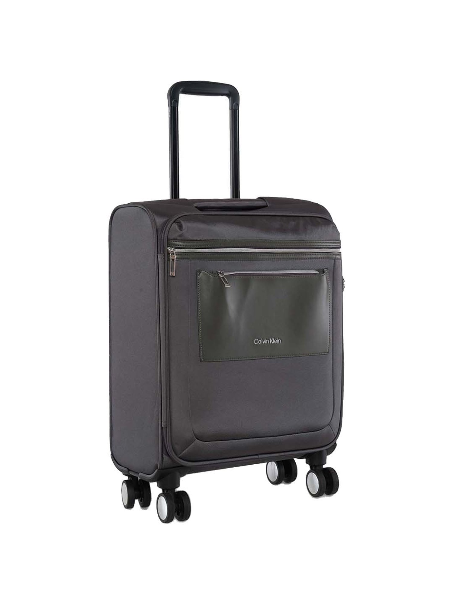 Calvin Klein Union Square Dark Grey Polyester Soft Cabin Trolley - 19 cms
