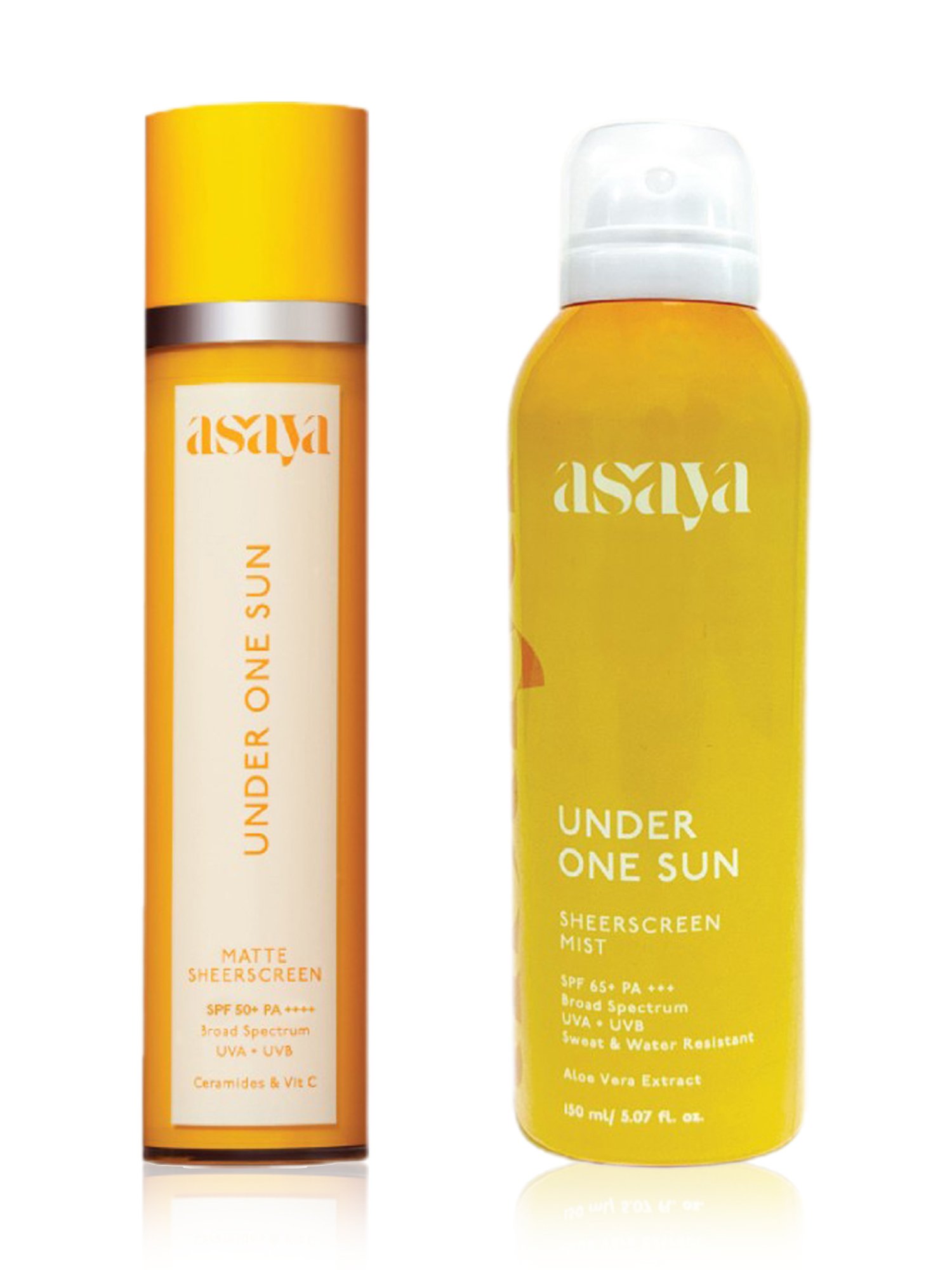 Asaya Matte Sunscreen Gel & Sunscreen Spray - Pack of 2