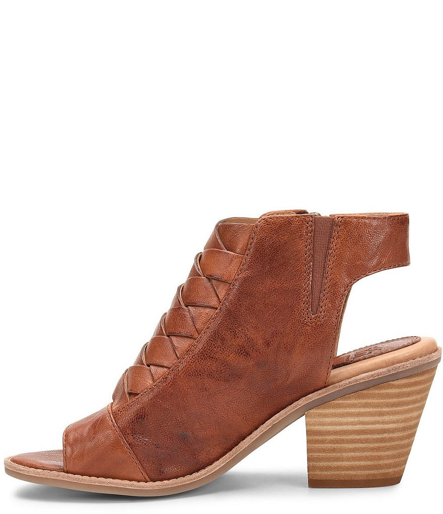 Sofft Mckenna Woven Leather Block Heel Shooties