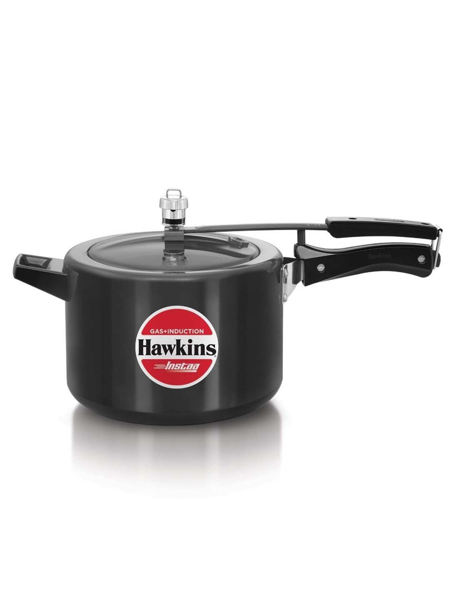 Hawkins Black Aluminium Induction Inner Lid Instaa Hard Anodised Pressure Cooker (Iih50) (5 L)