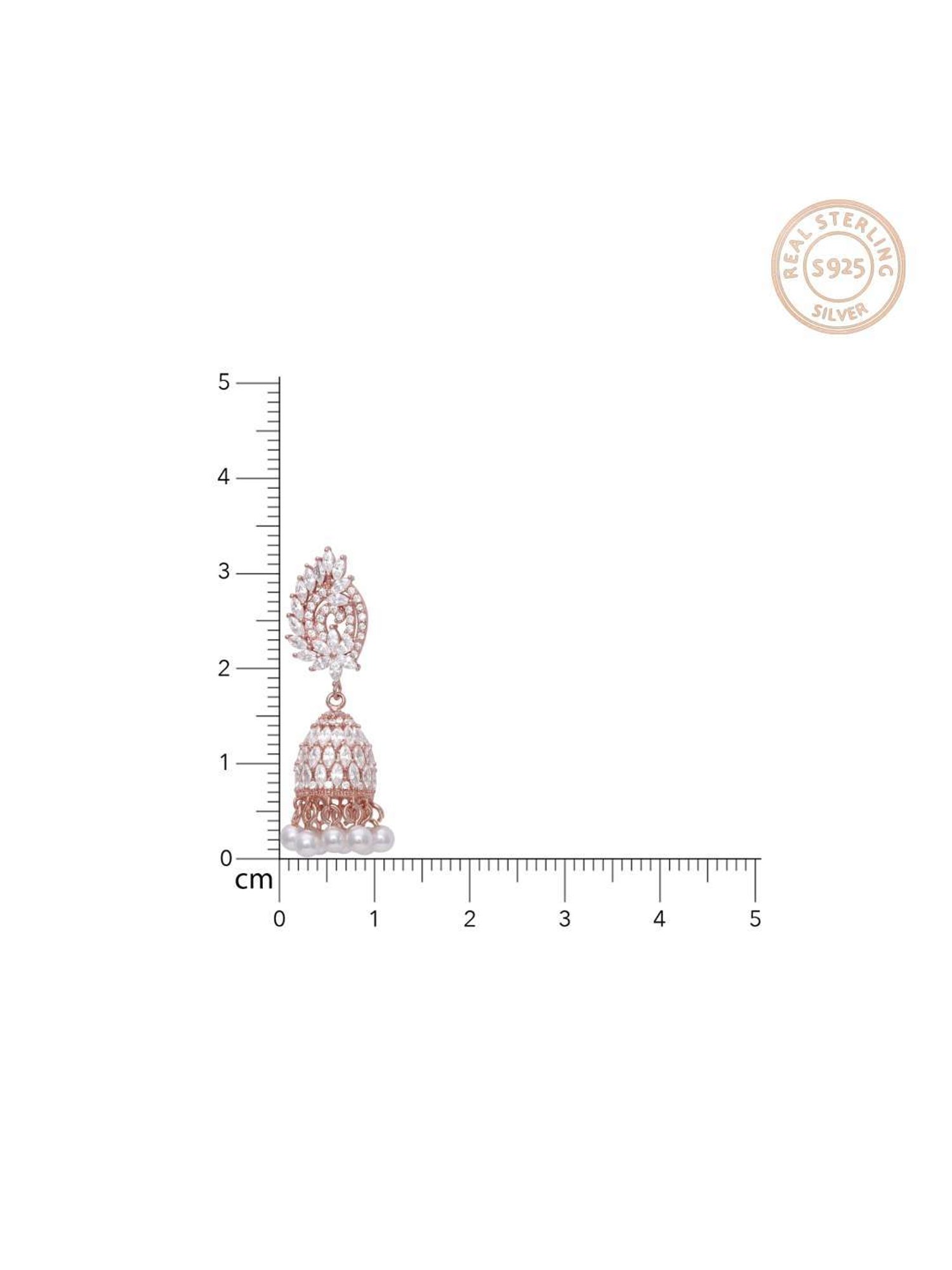 GIVA 925 Silver Rose Gold Teardrop Jhumki for Women & Girls