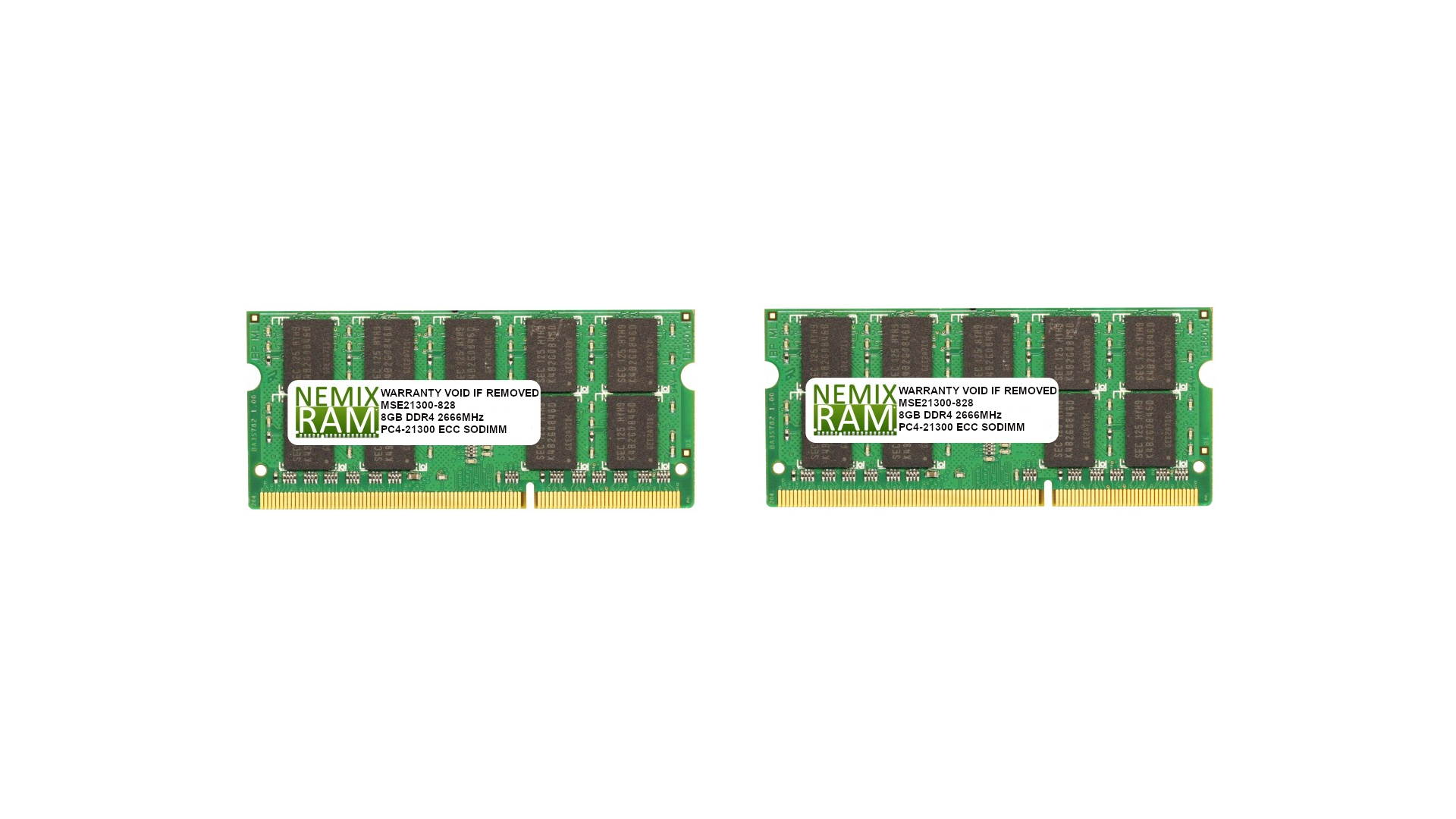 16GB Kit 2x8GB DDR4-2666 PC4-21300 ECC SODIMM 2Rx8 Memory by NEMIX RAM