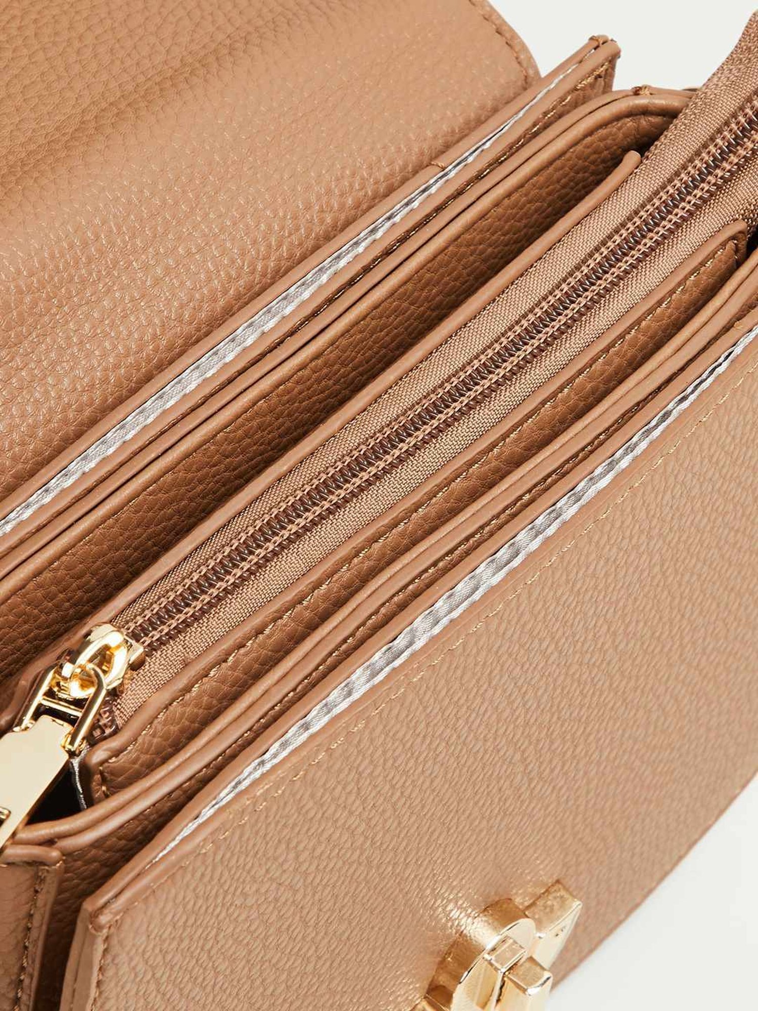 Code by Lifestyle Beige Animal Effect Sling Handbag