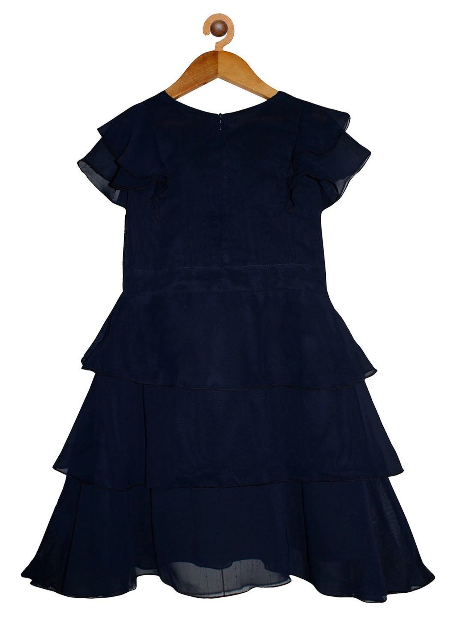 Kiddopanti Kids Navy Solid Dress
