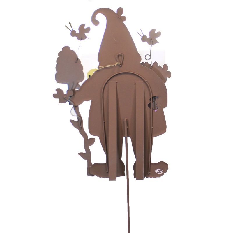 Home & Garden 40.5" Papa Garden Gnome Stake Flowers Beehive Round Top Collection  -  Decorative Garden Stakes