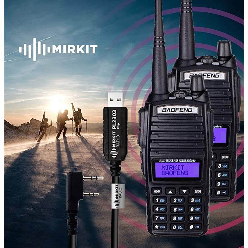 Pack 2Pc  Radio BAOFENG UV-82 Handheld MK5 8 Watt Max Power with Programming Cable