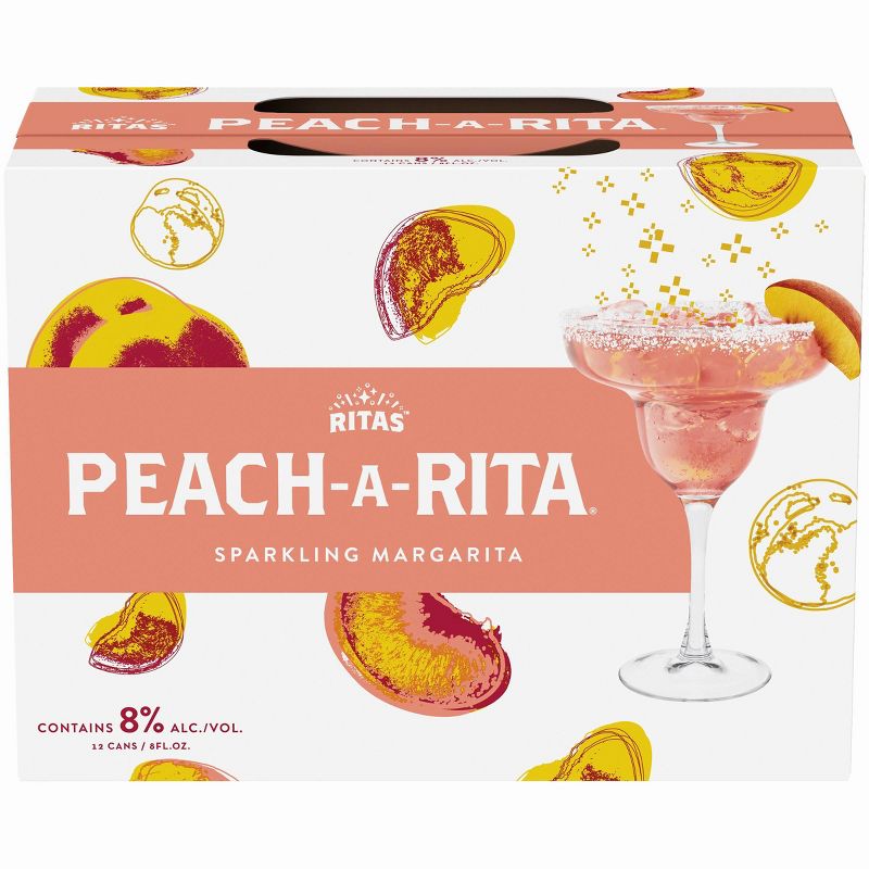 Ritas Peach-A-Rita Sparkling Margarita - 12pk/8 fl oz Cans