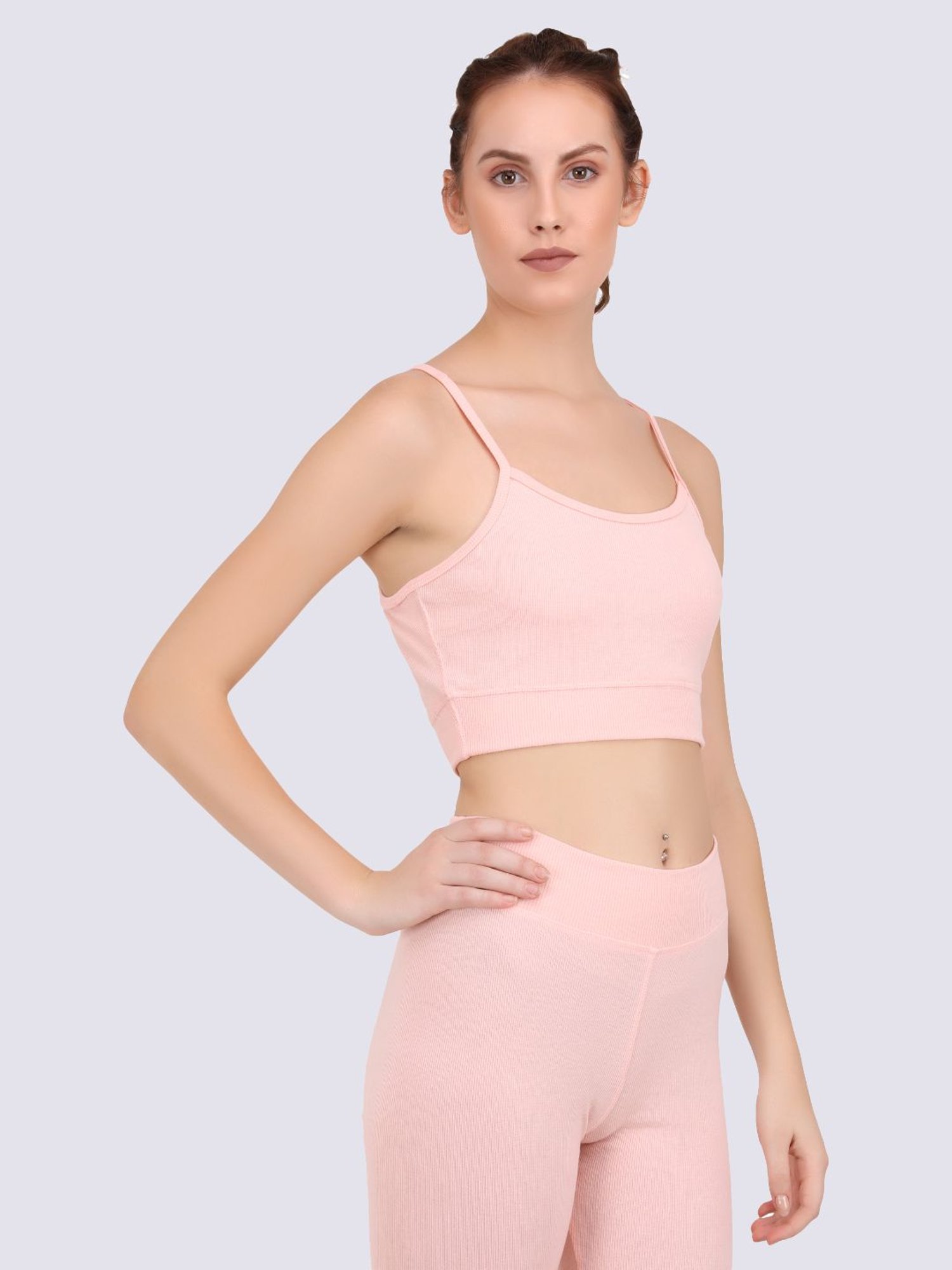 EVERDION  Peach Non Wired Non Padded Sports Bra