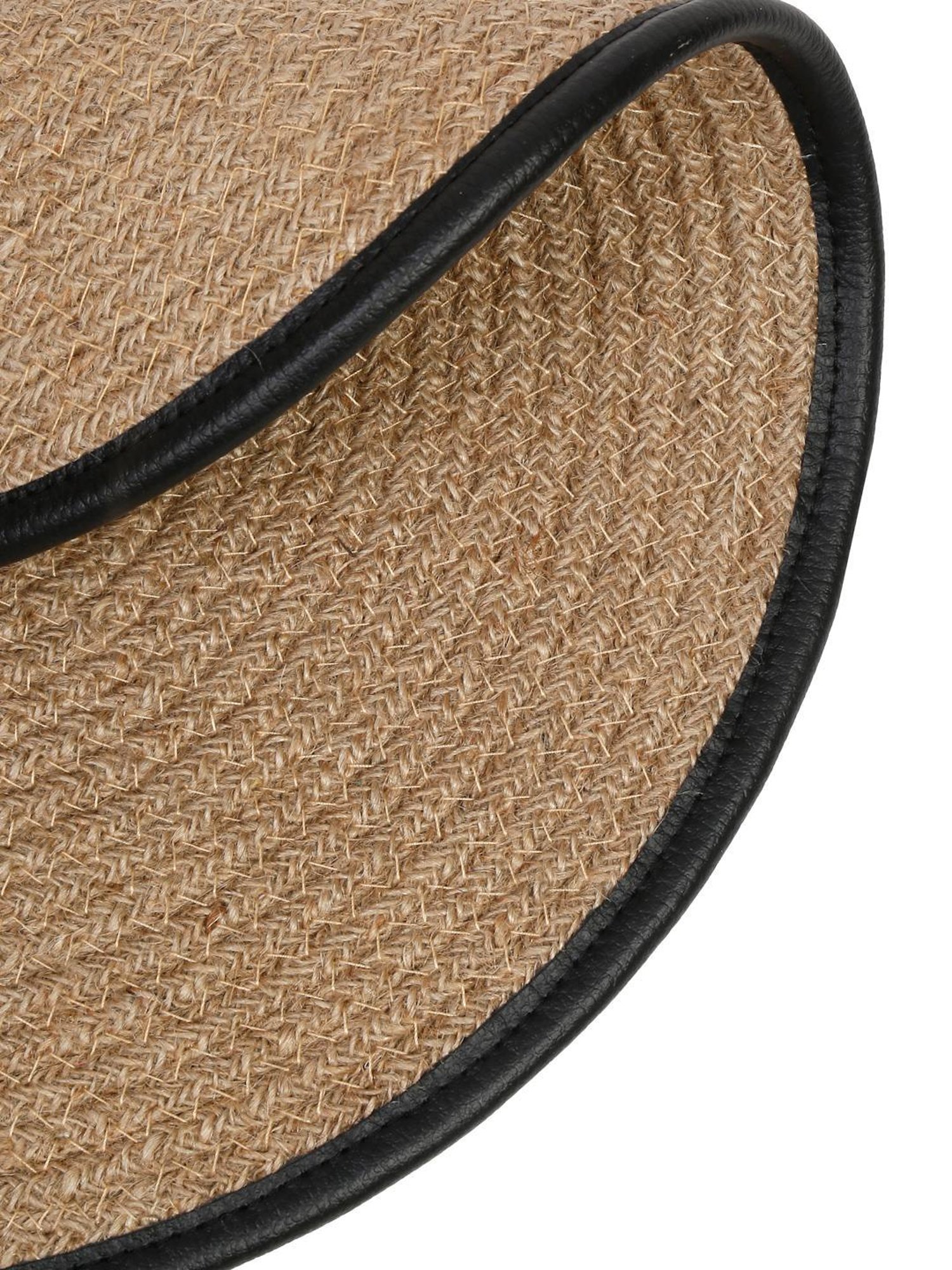 HOSTA HOMES Textured Beige & Black Jute Placemats (Set of 2)