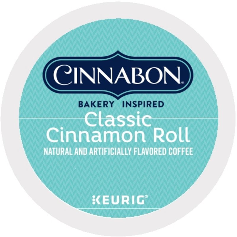 24ct Cinnabon Classic Cinnamon Roll Keurig K-Cup Coffee Pods Flavored Coffee Light Roast