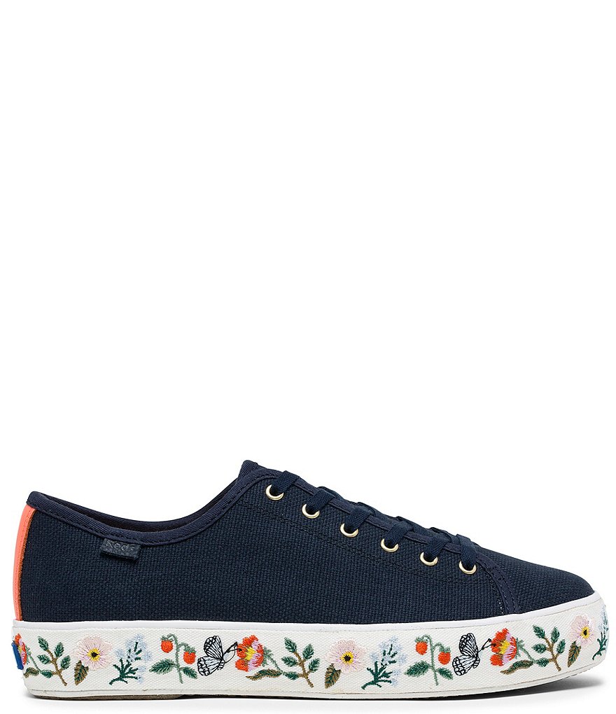 Keds Rifle Paper Co. Triple Kick Strawberry Fields Floral Sole Platform Sneakers