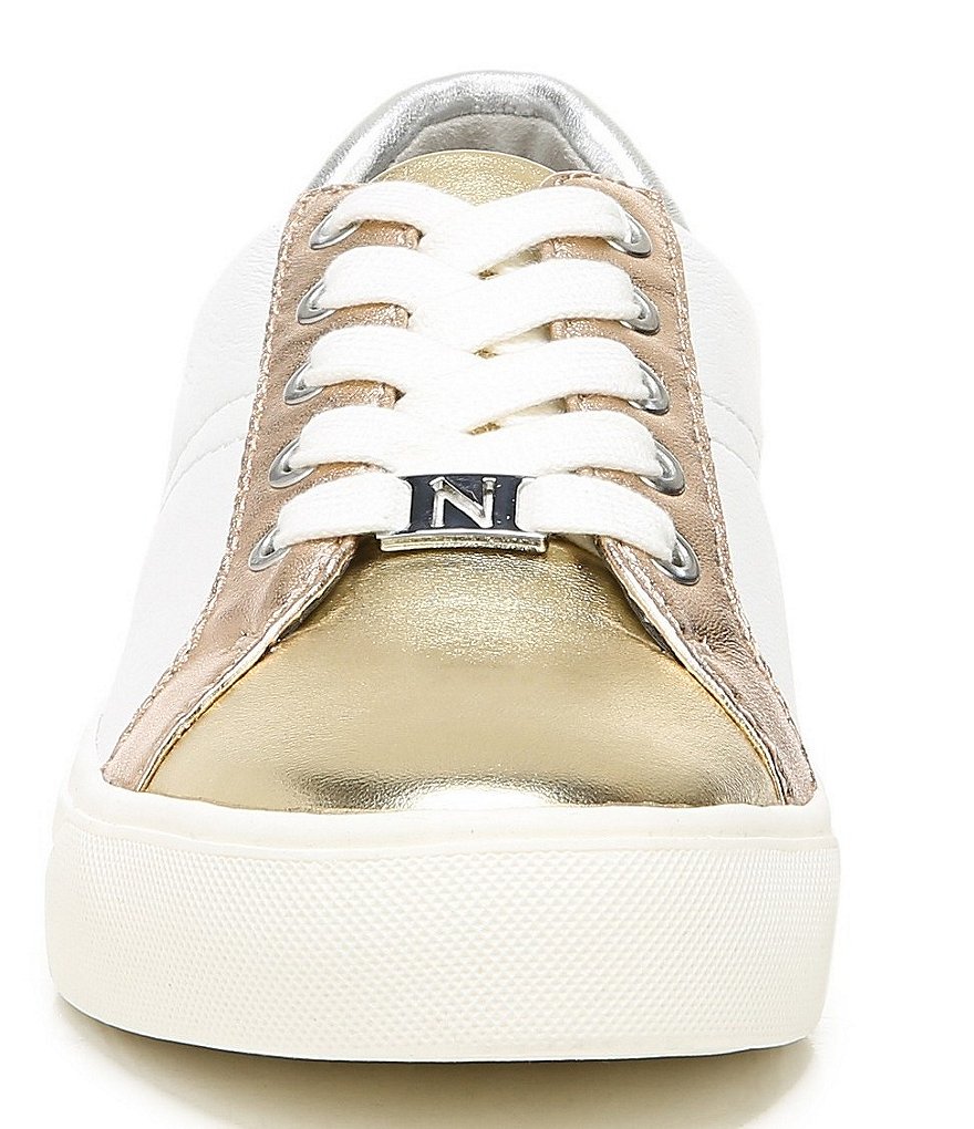 Naturalizer Astara Metallic Leather Lace-Up Sneakers