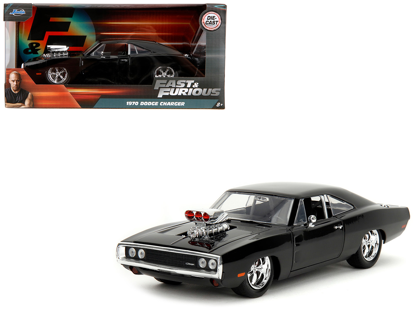 2021 Dodge Charger SRT Hellcat Gray Metallic "Fast X" (2023) Movie "Fast & Furious" Series 1/24 Diecast Model Car by Jada