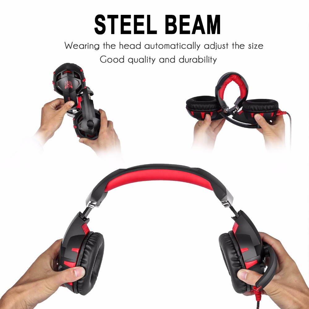 ONIKUMA K2 Gaming Headset 7.1 Channel Sound Stereo Casque Gaming Headphone with Mic LED Light for PS4 PC Laptop Computer