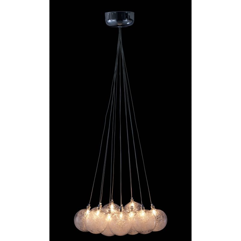 Elegant 12-Strand Chrome Halogen Ceiling Lamp - Clear - ZM Home