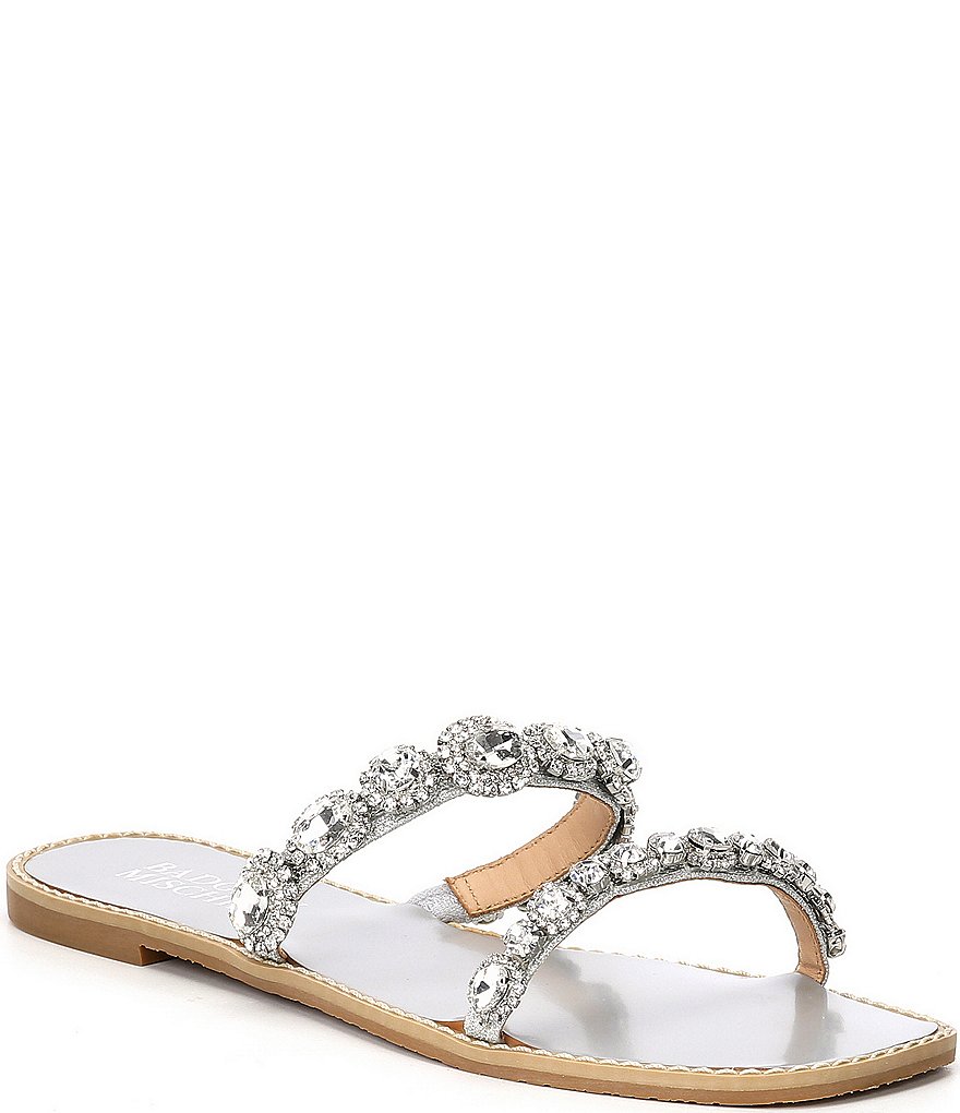 Badgley Mischka Reed Jeweled Strap Detail Sandals