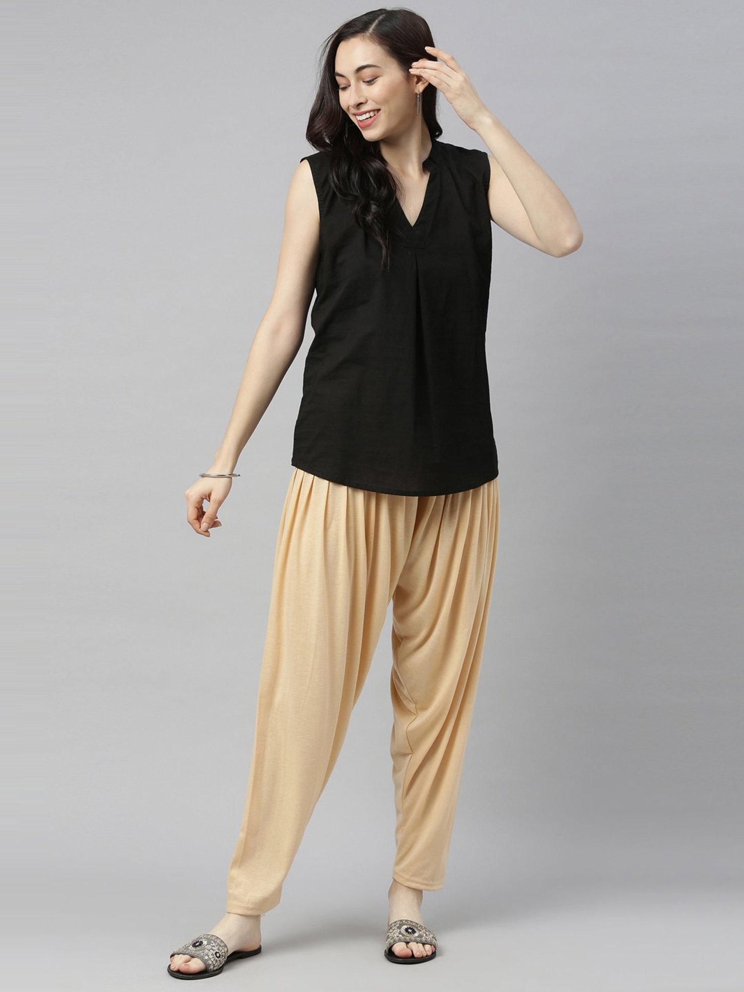 JCSS Beige Patiala Pants