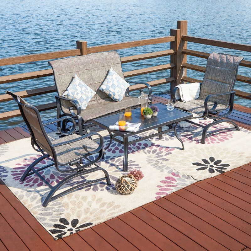 4pc Love seat Glider Patio Seating Set - Patio Festival