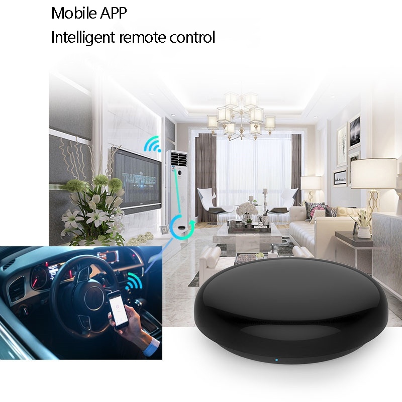 Tuya APP Intelligent Round Remote Control Infrared + WiFi Smart Mail Speaker Flight Control