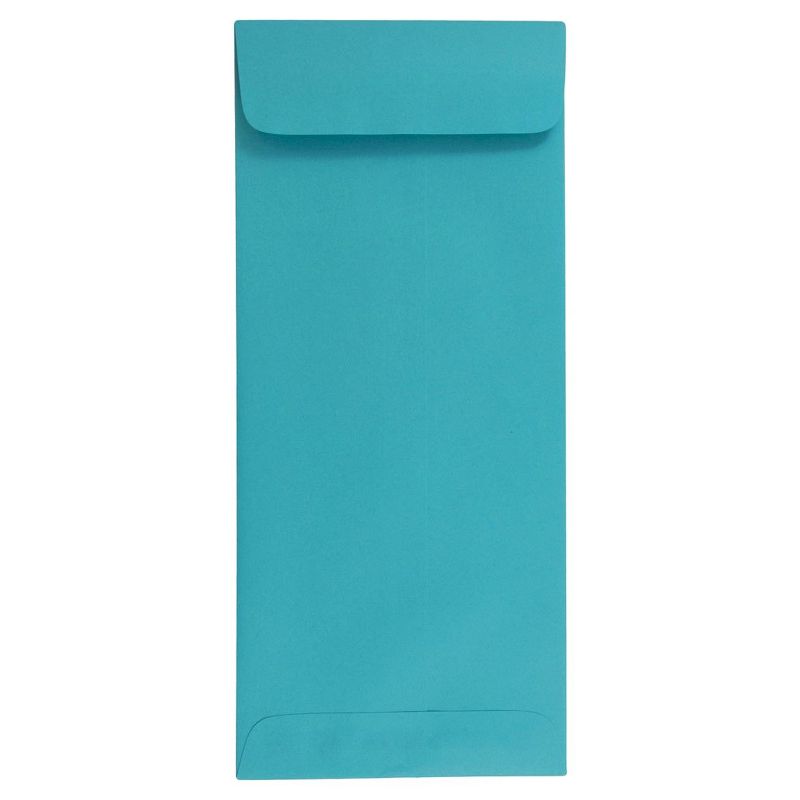 JAM Paper Brite Hue #10 Policy Envelopes, 4 1/8 x 9 1/2, 50 per pack, Sea Blue