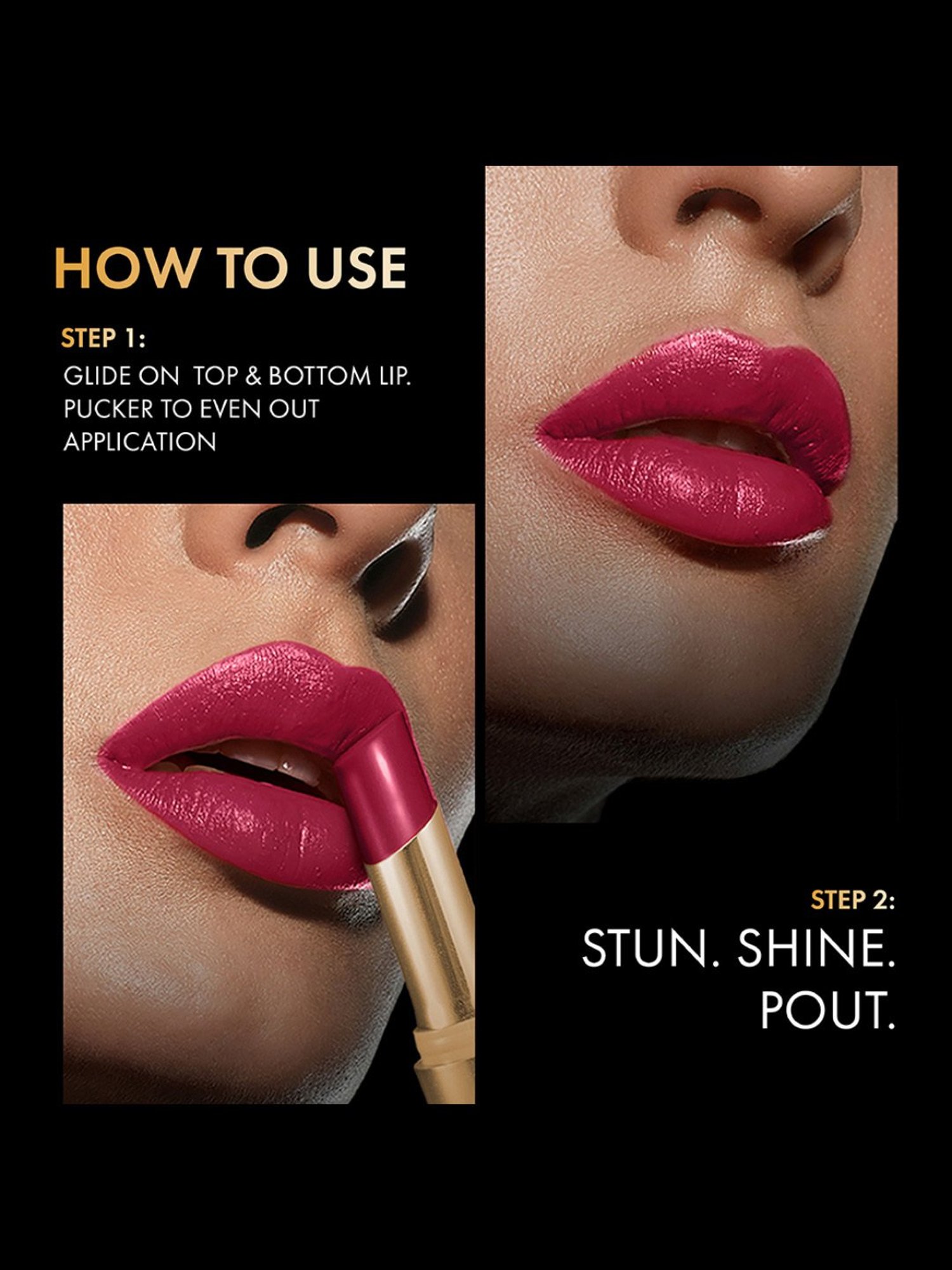 Lakme Glitterati Shine Lipstick Wine - 3.4 gm