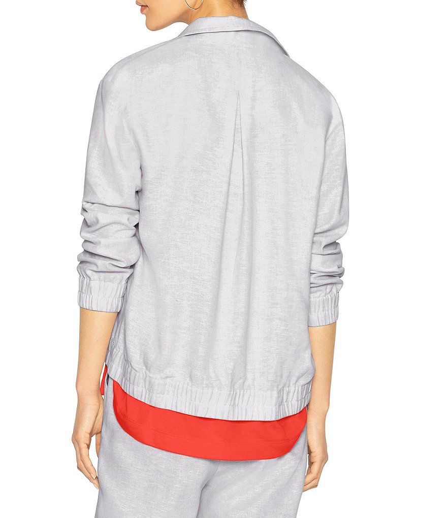 b new york Eco Linen Blend Long Sleeve Cardigan