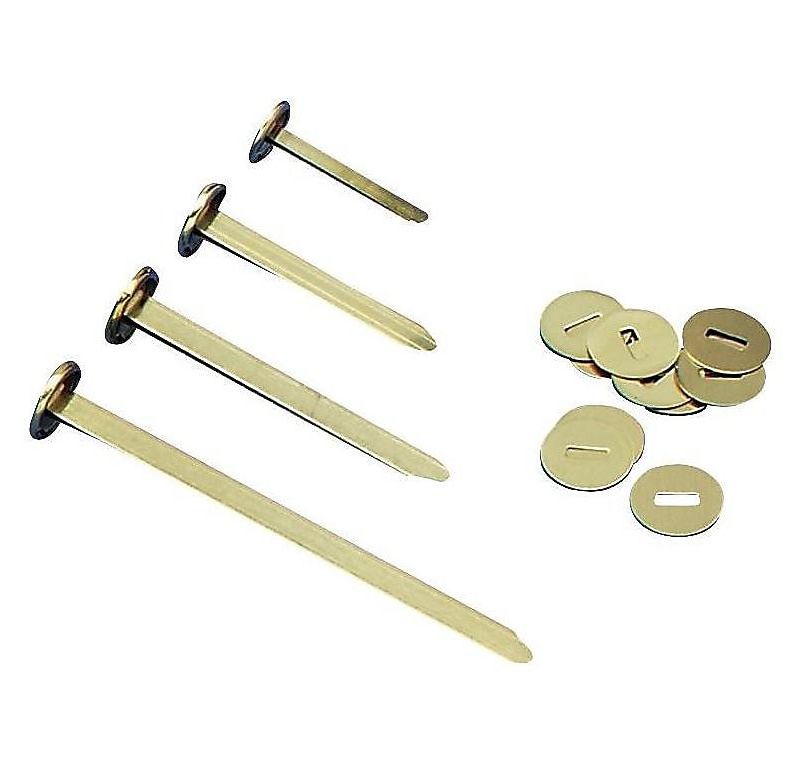Acco Brass Prong Paper File Fasteners 1 1/4" Length 100/Box 71505