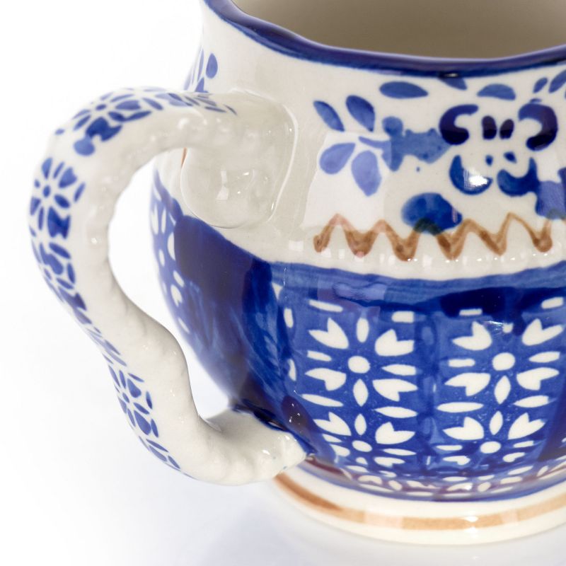 Meritage Botany 5.5 Inch 10 Ounce Stoneware Creamer in Deep Blue