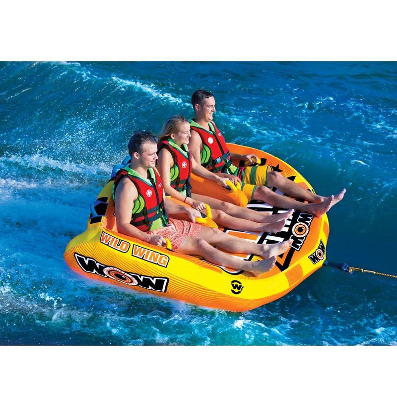World of Watersports 18-1130 Wild Wing 2 Rider Inflatable Towable Tube, Red