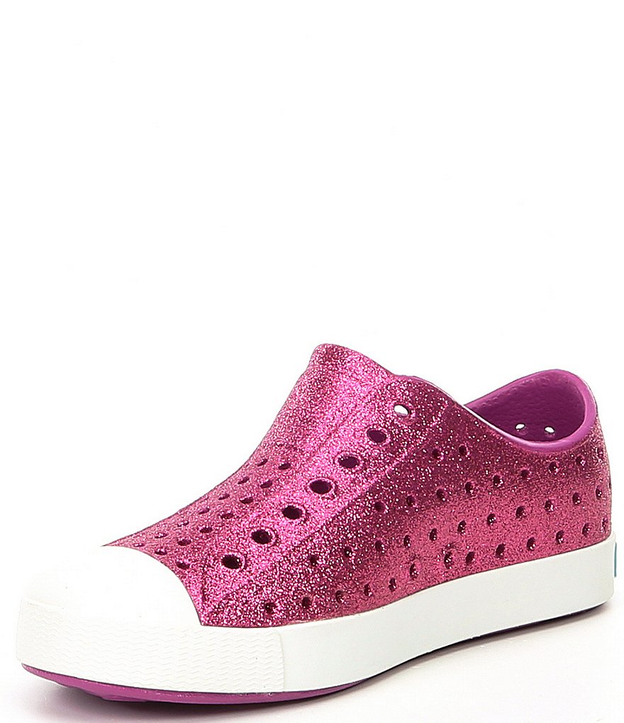 Native Girls' Jefferson Bling Glitter Slip-On Sneakers (Infant)
