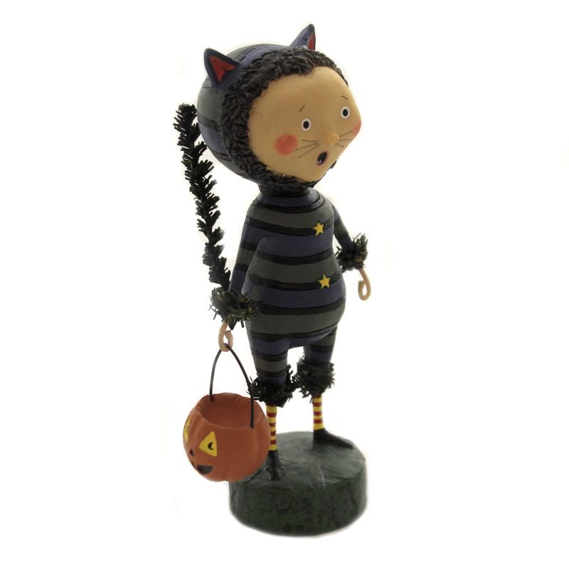 Lori Mitchell 6.5" Sour Puss Pumpkin Halloween Cat  -  Decorative Figurines